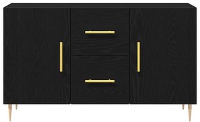 Buffet vidaXL Preto Carvalho 100x36x60 cm Madeira de Engenharia