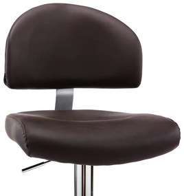 Banco de bar couro artificial castanho