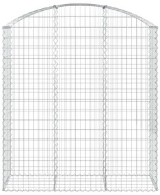 Cesto gabião arqueado 150x50x160/180 cm ferro galvanizado