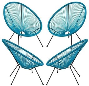 Packs 4 Cadeiras Karibic - Verde-azulado
