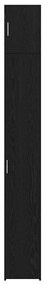 Armário de Armazenamento Slim vidaXL Carvalho Preto 30x42.5x225 cm Mad