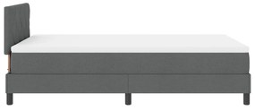Cama Box Spring com Colchão Cinza Escuro 120x190 cm Tecido