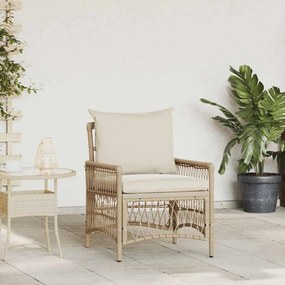 vidaXL Cadeira de Jardim Bege 60 x 70 x 78cm vime PE