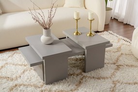 Mesa de Centro "Sanctuary" – Cinzento, 110x45x41,5 cm, Design Acolhedo