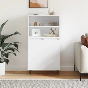 vidaXL Aparador alto 60x36x110 cm derivados de madeira branco