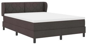 Cama Box Spring com Colchão Castanho 160x200 cm em Tecido