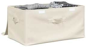 Caixas de arrumação 2 pcs 43x34x23 cm tecido creme