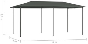 Gazebo 2,98x5,3x2,59 m 160 g/m² antracite