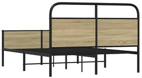 Estrutura cama s/ colchão derivados de madeira carvalho sonoma