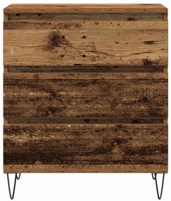 Sideboard vidaXL com Gavetas Madeira Velha 60x35x70 cm Madeira Engenha