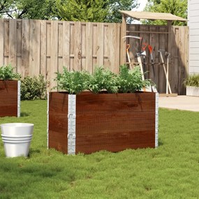 vidaXL Vaso/floreira para jardim 100x50 cm pinho maciço castanho