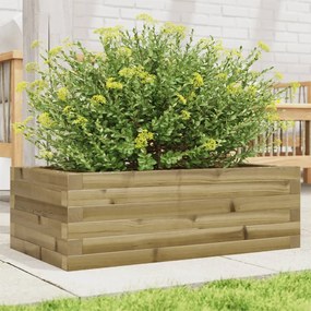 vidaXL Vaso/floreira de jardim 70x40x23 cm madeira de pinho impregnada