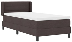Cama Box Marrom Escuro 90 x 200 cm Tecido e Espuma