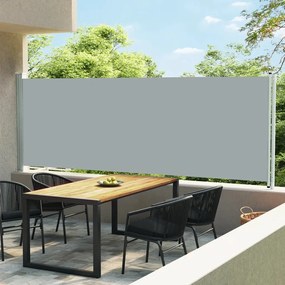 vidaXL Toldo lateral retrátil para pátio 600x160 cm cor cinzento