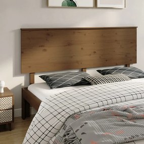 vidaXL Cabeceira de cama 184x6x82,5 cm pinho maciço castanho mel