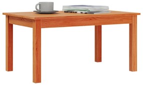 Mesa de centro 80x50x40 cm madeira pinho maciça castanho cera