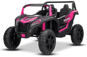 Carro elétrico para crianças UTV XXL 24V 2 Lugares em couro, travão de discos, luzes LED, rodas de borracha insufláveis com suspensão traseira, leitor