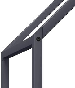 Suporte para lenha 60x25x90 cm aço laminado a frio antracite