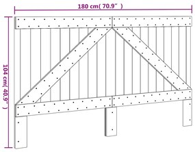 Cabeceira 180x104 cm madeira de pinho maciça