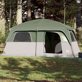vidaXL Tenda familiar para 8 pessoas impermeável verde