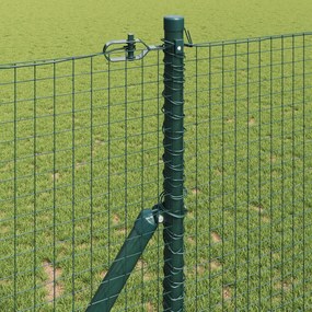 Cerca de Arame Soldado com 7 Postes Verde 1.4x10 m Aço