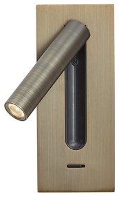 Candeeiro de Parede Moderno Bronze Escuro Incl. LED - Plaza Moderno