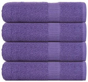 vidaXL Toalhas de banho FROGN 4 pcs 100x150 cm 360 g/m² roxo