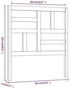 Cabeceira de cama 96x4x104 cm pinho maciço branco