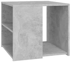 Mesa de apoio 50x50x45 cm contraplacado cinzento cimento