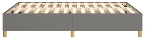 Estrutura de cama sem colchão 140x200 cm tecido cinzento-escuro