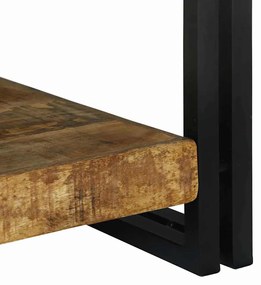 Mesa de Café 120x50x38 cm Madeira Sólida Rústica de Mangueira