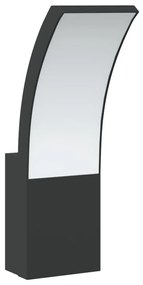 Candeeiros parede LED p/ exterior 2 pcs alumínio fundido preto
