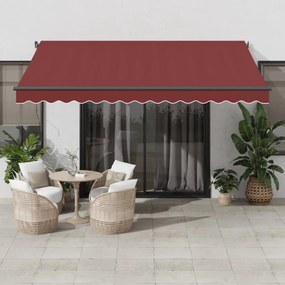 Toldo retrátil automático 400x350 cm bordô