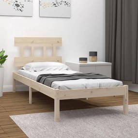 Estrutura de cama solteiro 90x190 cm madeira maciça