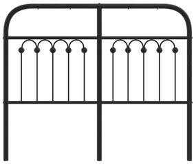Cabeceira de cama 120 cm metal preto