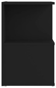 Mesas de cabeceira 2 pcs 35x35x55cm derivados de madeira preto