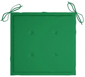 Cadeiras de jardim empiháveis c/ almofadões 4 pcs teca maciça