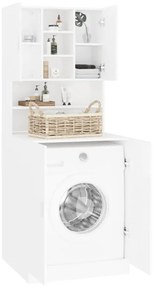 Armário para máquina de lavar roupa branco