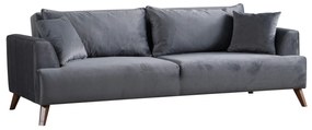 Sofá de 3 Lugares Buhara – Cinzento Escuro – 100x78x220 cm