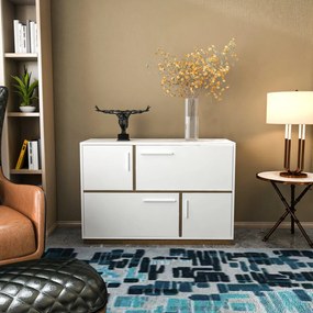 Console Mares – Branco Nogueira – 120x45x81,6 cm