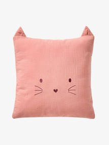 Almofada animal em gaze de algodão personalizável rosa