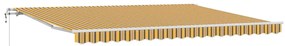 Toldo Retrátil Amarelo / Cinza / Branco 450 × 300 cm Multicolor