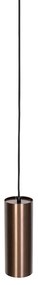 Design hanglamp donkerbrons incl. rail adapter 1-fase - Iconic Tubo Design