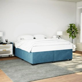 Estrutura de cama 180x200 cm veludo azul