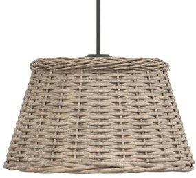 Abajur de teto Ø50x30 cm vime castanho