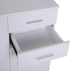 Armário Gabinete Consola Aparador Organizador de armazenamento multiuso para sala de estar com portas e gavetas 71x35x76cm