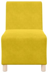 Poltrona 55 cm veludo amarelo