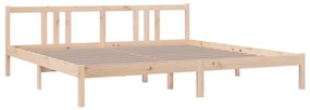 Estrutura de cama sem colchão 200x200 cm madeira maciça