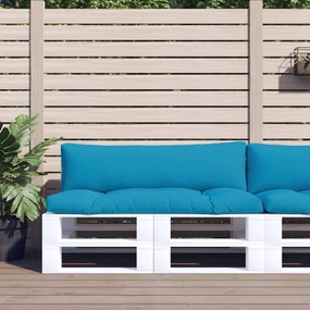 vidaXL Almofadões para paletes 2 pcs tecido azul