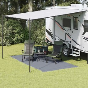vidaXL Tapete para Barraca Cinzento azulado 200 x 400 cm Polietileno